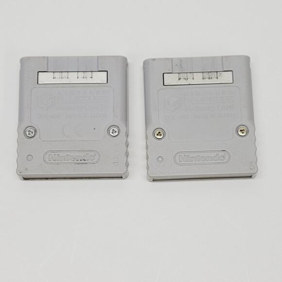 Nintendo’s GameCube TWO Memory Cards 59 DOL-008 Tested Working Original - Picture 2 of 4